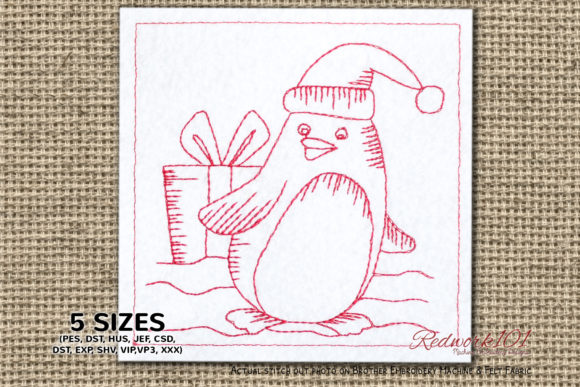 A Boutique Designer's Review of Christmas Penguin Redwork