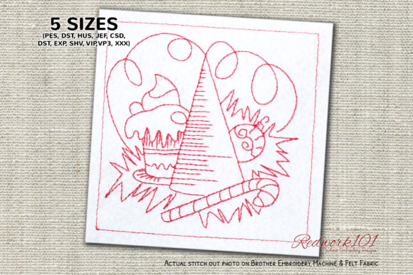 A Designer's Review of Christmas Party Redwork for Sweatshirts