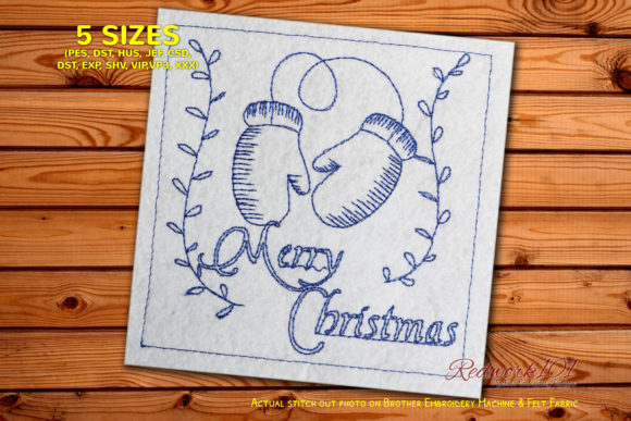A Seller's Look at the Santa Gloves Embroidery Design