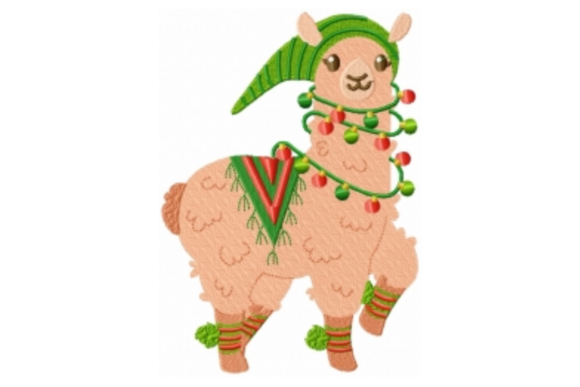Christmas Llama with Hat: A Designer's Review for Boutique Apparel