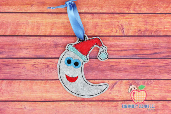 Christmas Moon in the Hoop Embroidery