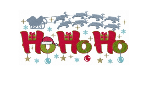 Ho Ho Ho: A Festive Embroidery Design for Holiday Sales