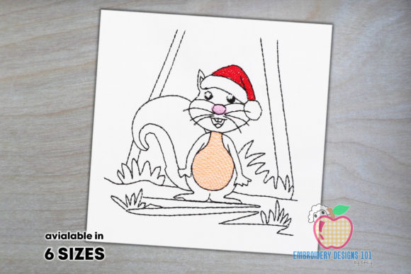 Reviewing the Christmas Cute Squirrel Wearing Hat Embroidery Design