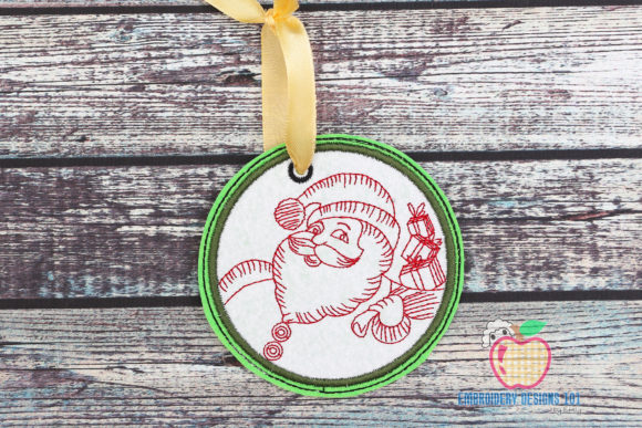 Santa Claus Carrying Gift Bag Embroidery Review
