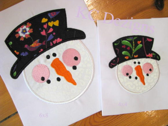 Snowman Face with Top Hat Applique Embroidery Review