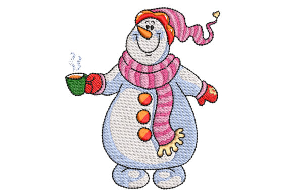 Snowman with Hot Chocolate: An Embroidery Designer's Review